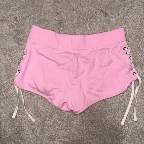 PINK VS tie track shorts women size small - Picture 2 of 5